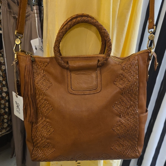Hobo Sheila Large satchel in Harvest Wheat 100% Genuine Leather - Picture 3 of 5